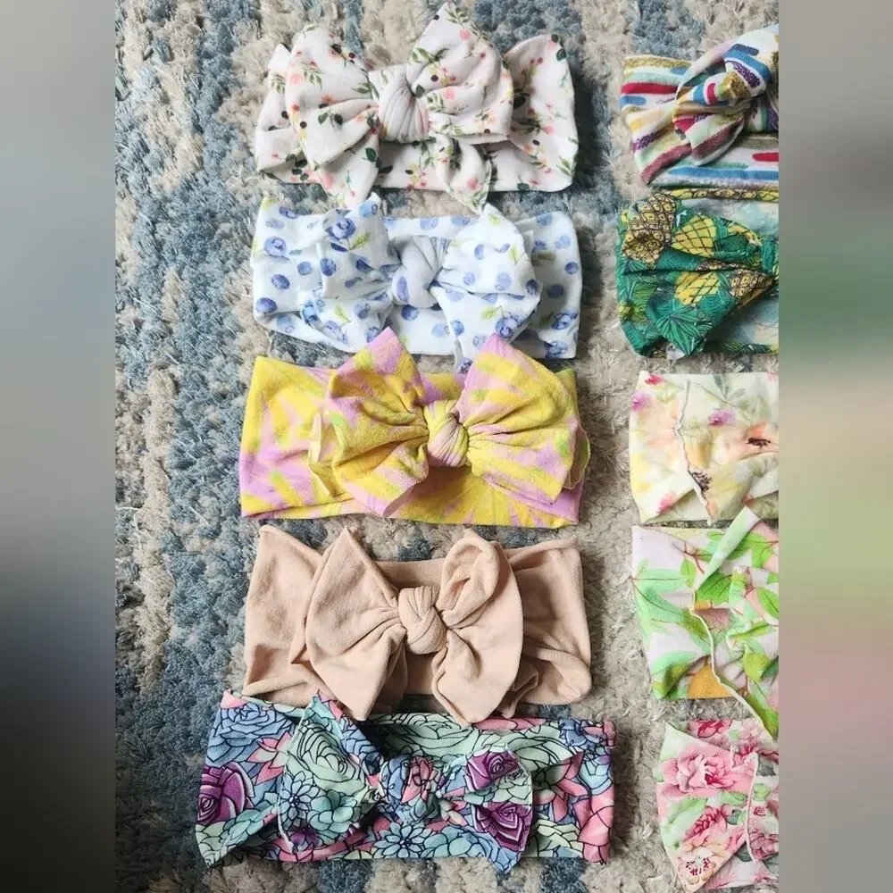 Baby Bling Headbands Unique Prints || Set of 10 EUC